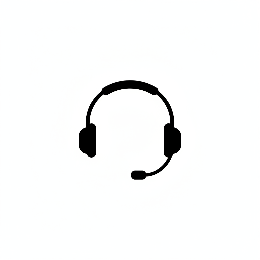 Customer Support Icon - White Background